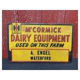 IH McCormick Dairy Equipment SST Sign