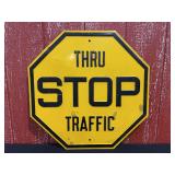 Stop Thru Traffic Street Sign