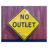 No Outlet Street Sign