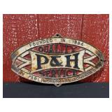 P&H Quality Service Cast Sign