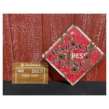 (2) Railway Express Agency + Trailways Signs