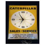 Caterpillar Sales Service Lighted Clock