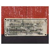 1968 Norther Pacific Railway Equipment Trust Cast Sign