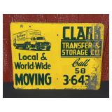 Clark Transfer & Storage + Baxter Hickey For Sale DST Sign