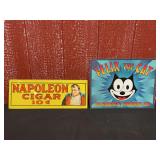 (2) Napoleon Cigar + Felix the Cat SST Signs