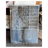 Farm Grain and Livestock Slate Price Board