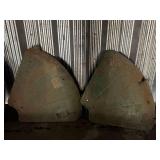 Pair of Oliver Tractor Rear Fenders