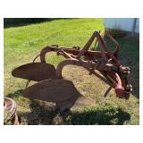 Ferguson 2-Bottom 3-Point Plow – Complete with Depth Lever, Evansville, IN Tag