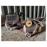 Lot of 2 Portable Air Compressors – Excell 20 Gallon Gas-Powered & Older Electric Unit