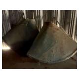 Pair of Oliver Tractor Rear Fenders – original, with mounting brackets.