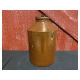 Stoneware Salt Glazed 6 Gal. Canning Crock w/Lid and Metal Retaining Strap