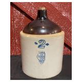 White Hall 2 Gal. Brown Top Stoneware Jug