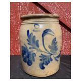 Stoneware Cobalt Decorated Salt Glazed 2 Gal. Crock
