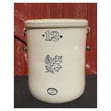 Western Stoneware Co. 12 Gal. Crock w/Metal Handles