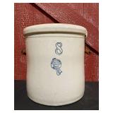Buckeye Pottery 8 Gal. Crock w/Metal Handles