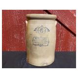 Monmouth Pottery Co. Cobalt Stencil 5 Gal. Churn w/Applied Handles