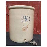 Red Wing 30 Gal. Water Crock w/Metal Spigot