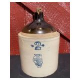 White Hall 2 Gal. Brown Top Stoneware Jug