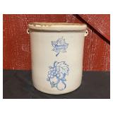 Western Stoneware Cobalt Decorated 6 Gal. Crock