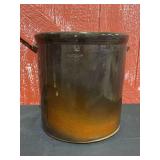 Peoria Pottery 6 Gal. Brown Crock w/Molded Handles
