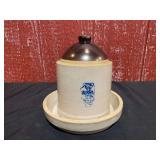 White Hall Brown Top 1 Qt. Chicken Feeder w/Base