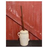 Louisville Pottery 3 Gal. Churn w/Lid and Plunger