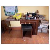 Singer Sewing Machine & Contents