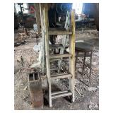 16’ Extension Ladder, Stool, and Metal Military Fuel Can