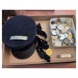Conductors Hat, Pocket Watches, Pins & Misc Buttons