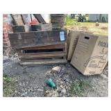 Assorted Wooden Crates & (2) New Security Lights