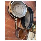 Roaster Pan, Frying Pan with Lid and Bucket