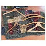 Small Lap Quilt and Wooden Hangers