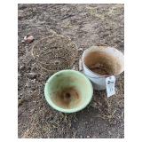 Egg Basket, Porcelain Bucket, & Porcelain Bowl