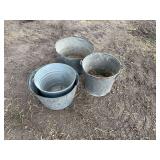 (4) Galvanized Buckets