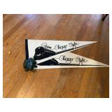 2 Steam Chicago Pennants & Frog Doorstop