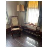 Rocker, Lamp, and Shelf