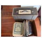 Symphonic Record Player with Records and Box of Various Music