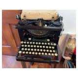 LC Smith & Bros Typewriter on Stand with Books
