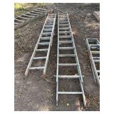(2) Aluminum Extension Ladders