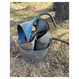 Galvanized Bucket, Funnels, and More
