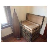 Chest, Ironing Board and Iron