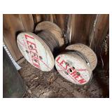 (2) Partial Spools of Wire Rope