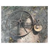 Steel Wheel & Wooden Pulley