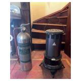 Propane Space Heater & Fire extinguisher