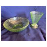 (2) Uranium Glass Pieces