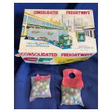 Vintage Consolidated Freightways Toys & Soda Carton Marbles