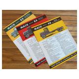 (3) Mack Truck Spec Sheets