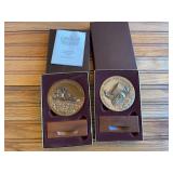 (2) Caterpillar Calendar Medallions