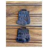 (2) Caterpillar Watch Fobs