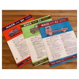 (3) Mack Truck Spec Sheets